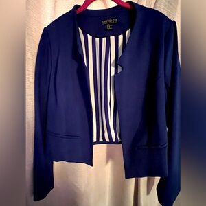 Forever 21 2x royal blue cropped blazer